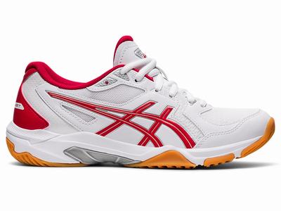 Zapatillas Indoor Asics GEL-ROCKET 10 Mujer Blancas Rojas | CO-793215