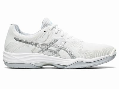 Zapatillas Indoor Asics GEL-TACTIC 2 Mujer Blancas Turquesa Claro | CO-401275