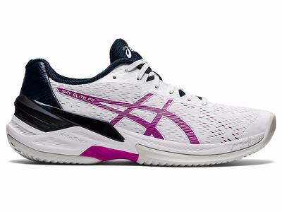 Zapatillas Indoor Asics SKY ELITE FF Mujer Blancas Moradas | CO-974852