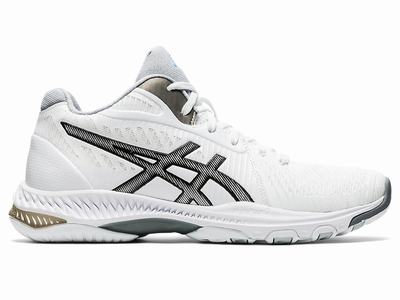 Zapatillas de Voleibol Asics NETBURNER BALLISTIC FF MT 2 Mujer Blancas Negras | CO-768413