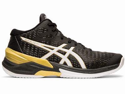 Zapatillas de Voleibol Asics SKY ELITE FF MT Hombre Negras Blancas | CO-521903