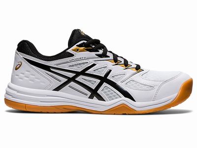 Zapatillas de Voleibol Asics UPCOURT 4 Hombre Blancas Negras | CO-065197