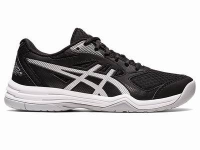 Zapatillas de Voleibol Asics UPCOURT 5 Mujer Negras Plateadas | CO-259783