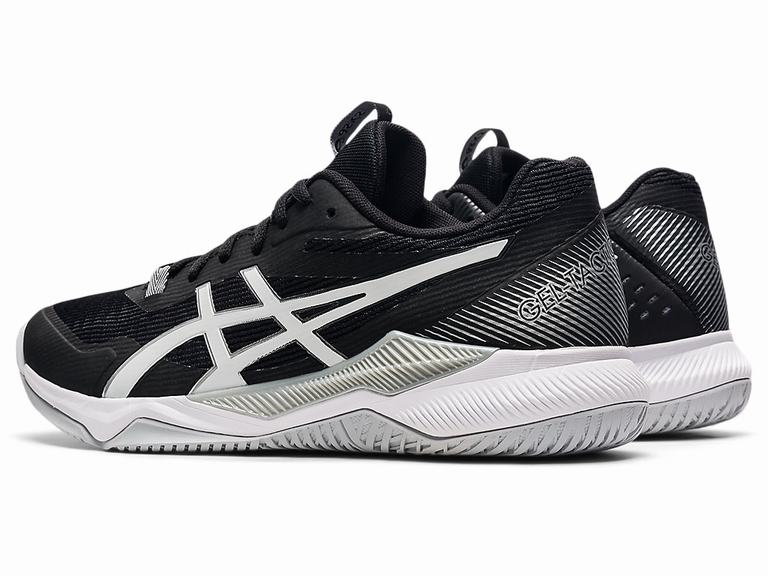 Zapatillas Indoor Asics GEL-TACTIC Mujer Negras Blancas | CO-917625