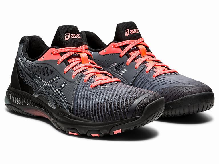 Zapatillas Indoor Asics NETBURNER BALLISTIC FF 2 L.E. Mujer Negras Naranjas Rojas | CO-083591